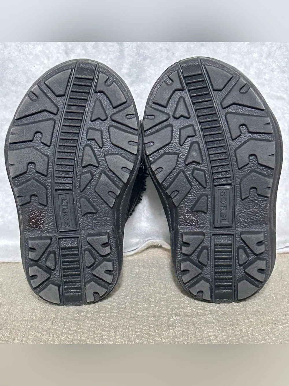 Sorel Kids Black Snow Commander Waterproof 200g Insulated Winter Boots SZ 5